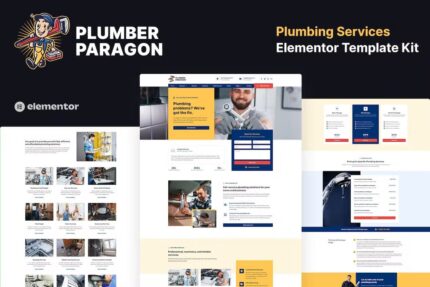 Plumber Paragon – Template Kit Elementor Pro para serviços de encanamento