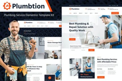Plumbtion – Template Kit Elementor de serviços de encanamento