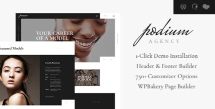 Pódio | Tema WordPress de agência de modelos de moda
