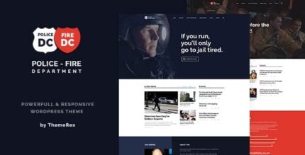 Polícia e Corpo de Bombeiros e Tema WordPress de Negócios de Segurança