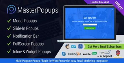 Popups – Plug-in de pop-up do WordPress para assinatura de email