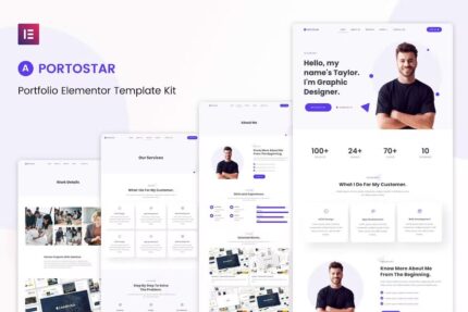 Portostar – Template Kit Template Elementor de Portfólio Pessoal