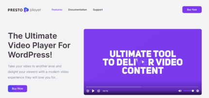 Presto Player Pro- O melhor plug-in do WordPress para player de vídeo