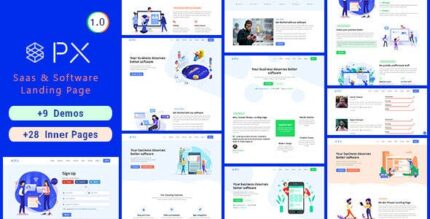 PXaas – Tema da página de destino do aplicativo e software