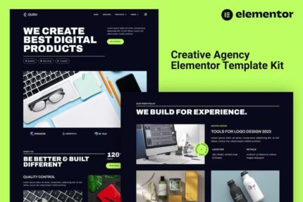 Qudu – Kit de modelo Elementor Pro para agências criativas