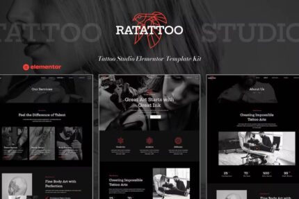 Ratattoo – kit de modelo Elementor para estúdio de tatuagem