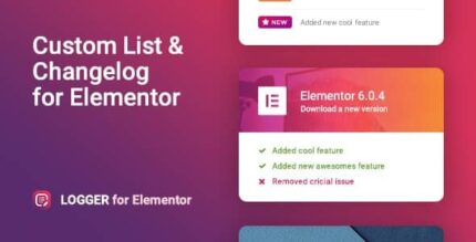Registro de alterações e lista personalizada para Elementor – Logger