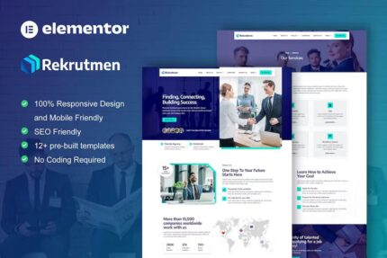 Rekrutmen – Kit de Modelo Elementor de Agência de Recrutamento e Recursos Humanos