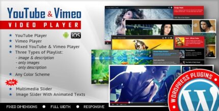 Reprodutor de vídeo do Vimeo do Youtube e plug-in WP deslizante