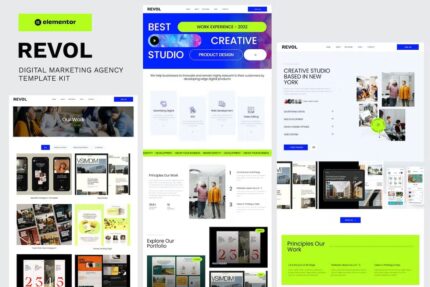 Revol – Kit de modelo Elementor para agência de marketing digital