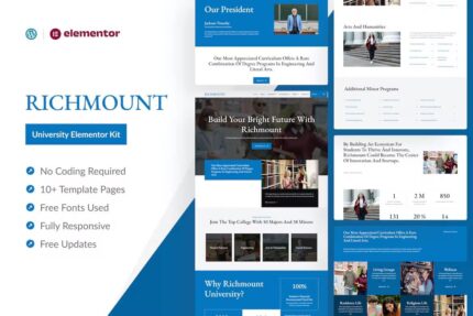Richmount University – Kit de modelo Education Elementor Pro
