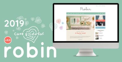 Robin – Tema de blog fofo e colorido