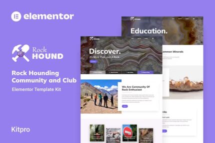 Rockhound – Rock Hounding Community Club Modelo Elementor Kit