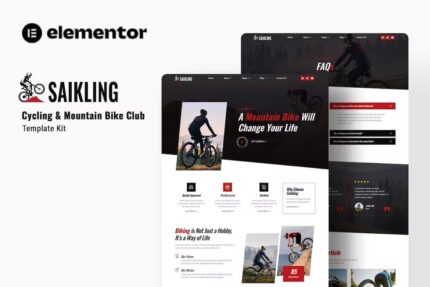 Saikling – Kit de modelo Elementor para clube de ciclismo e mountain bike