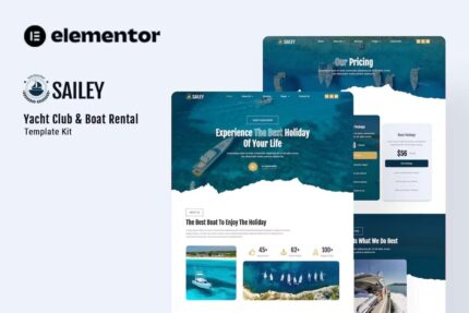 Sailey – kit de modelo Elementor para aluguel de iates e barcos
