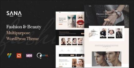 Sana – Estilista de moda, salão de beleza e maquiador Tema WordPress