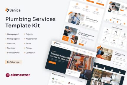 Sanica | Template Kit Elementor de serviços de encanamento
