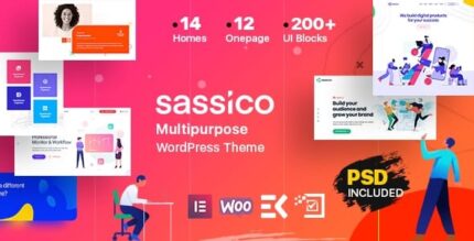 Sassico – Tema WordPress multiuso de inicialização Saas