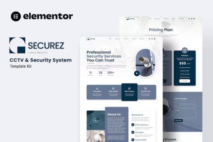 Securez – Kit de modelo de elemento de sistema de CFTV e segurança