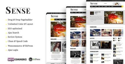 Sense – Revista de blog responsivo e tema de notícias