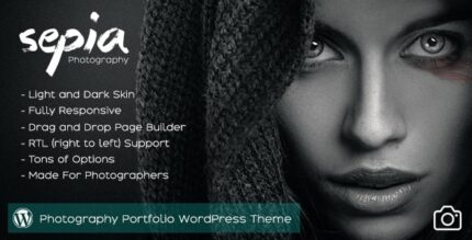 Sépia – Tema WordPress de portfólio de fotografia