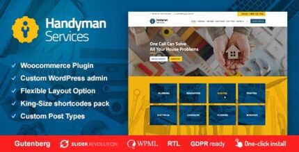 Serviços de Handyman – Tema WordPress de Construção e Renovação