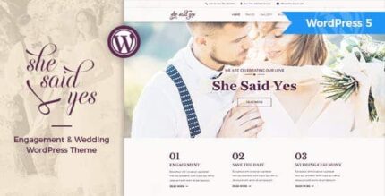 SheSaidYes – Tema WordPress de noivado e casamento