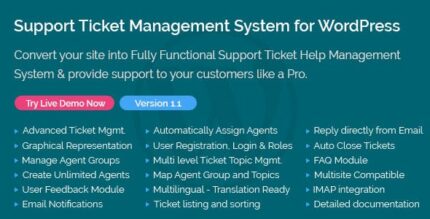 Sistema de gerenciamento de tickets de suporte para WordPress