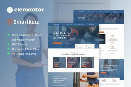 Smartkeiz – Template Kit de elementor de serviço de serralheiro