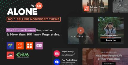 Sozinho – Tema WordPress sem fins lucrativos multiuso de caridade