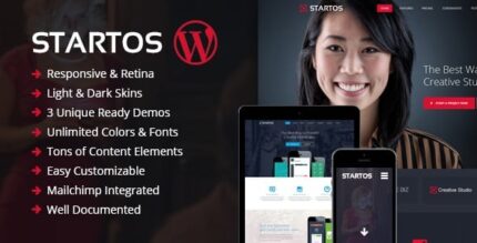 Startos – Tema WordPress da página de destino do aplicativo moderno