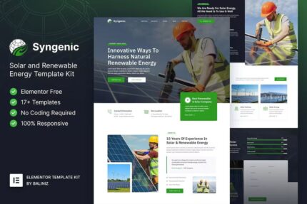 Syngenic – Template Kit de elemento de energia solar e renováve