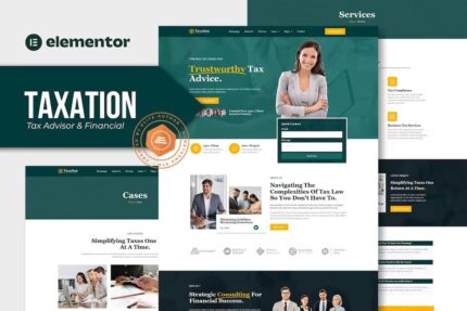 Taxation – Consultor Fiscal e Consultoria Financeira Elementor Pro Template Kit