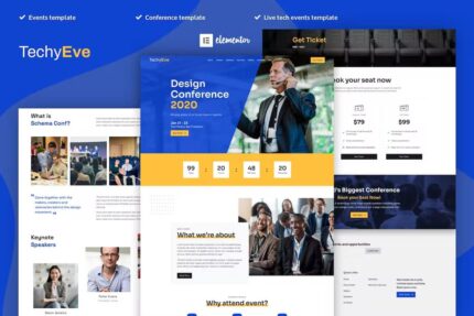 TechyEve – Event e Conference Elementor Pro Template Kit