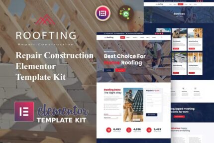 Telhados – Template Kit Elementor para construção de reparos
