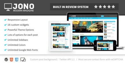 Tema de revista WordPress responsivo Jono
