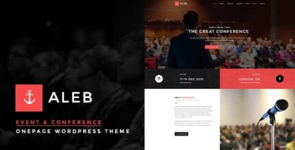 Tema WordPress de evento para marketing de conferência – Aleb