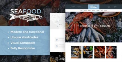 Tema WordPress Empresa de Frutos do Mar e Restaurante de Peixe