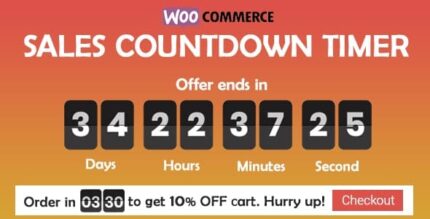 Temporizador de contagem regressiva de vendas para WooCommerce e WordPress – Finalizar Compra Countdown