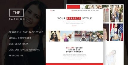 The Fashion – Tema de beleza de uma página da agência de modelos
