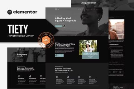Tiety – Template Kit Elementor do Centro de Recuperação e Reabilitação de Dependências