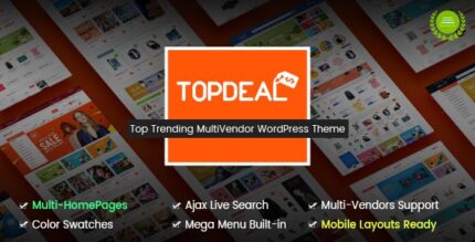 TopDeal – Multi Vendor Marketplace Element ou WooCommerce WordPress Theme (Mobile Layouts Ready)