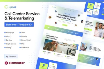 Upcall – Serviço de Call Center e Telemarketing Elementor pro Template Kit