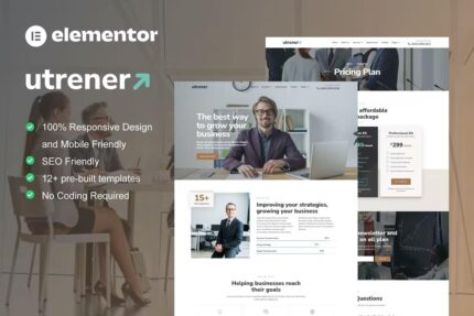 Utrener – Template Kit do Business Coach Elementor Pro