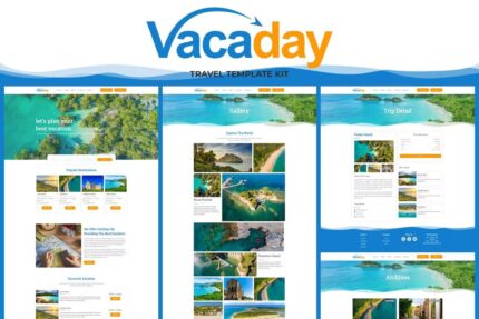 Vacaday – Template Kit Elementor para agência de viagens