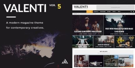 Valenti – Tema de notícias da revista WordPress HD Review