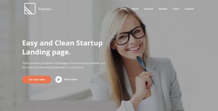 Vanessa – Easy Startup Landing Page WP Theme