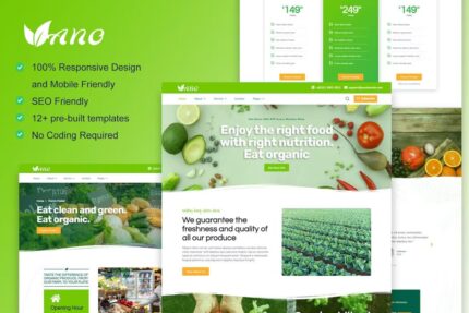 Vano – Template Kit Elementor de Agricultura e Alimentação Orgânica