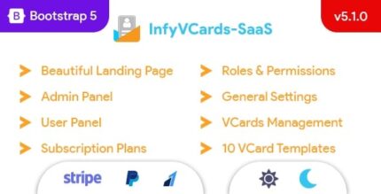 VCard SaaS – Criador de cartão de visita digital SaaS – Laravel VCard Saas