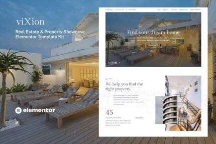 Vixion – Template Kit Elementor para vitrine imobiliária e imobiliária